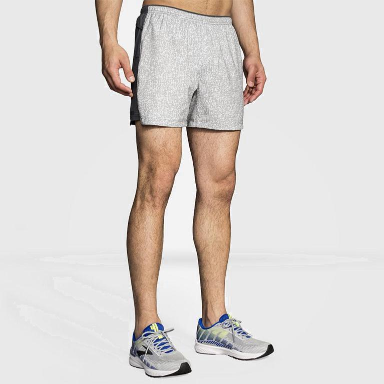 Brooks Sherpa 5 Løpeshorts Herre Tilbud - Hvite - Norge (BPG768021)